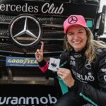 Foto de Bia Figueiredo para ilustrar a pilota que conquistou pole position na Super Truck