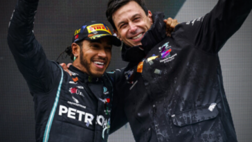 Toto Wolff ( Chefe da Mercedes ) e Hamilton