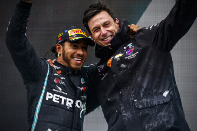 Toto Wolff ( Chefe da Mercedes ) e Hamilton