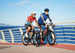 Para divulgar E-Prix de Mônaco, ciclista profissional pedala ao lado de Maximilian Günther