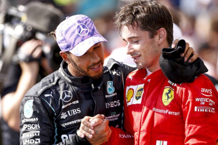 Charles Leclerc e Lewis Hamilton