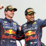 Max Verstappen e Sergio Pérez, da Red Bull