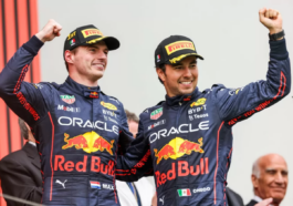 Max Verstappen e Sergio Pérez, da Red Bull