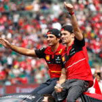 Charles Leclerc e Carlos Sainz, pilotos da Ferrari F1