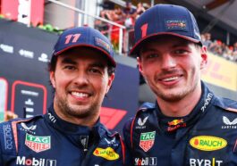 Foto de Verstappen e Pérez para ilustrar a decisão da Red Bull sobre a competição entre os dois pilotas na F1