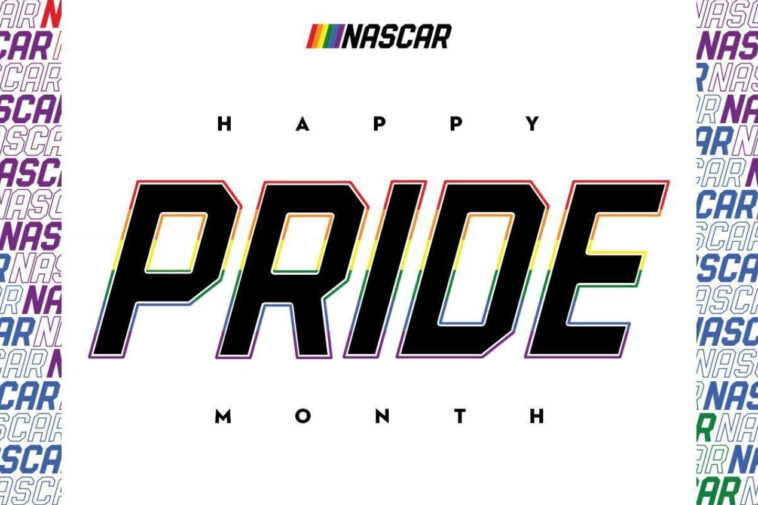 Arte de divulgação da NASCAR para ilustrar a homenagem feita pela organização à comunidade LGBTQIA+ e que teve fãs reagindo com ameaça de boicote