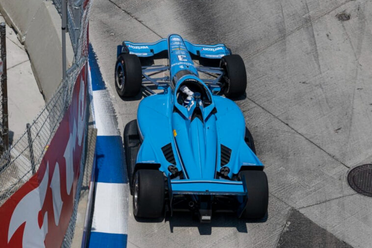 Foto do piloto da Indy Scott McLaughlin que recebeu críticas após acidente envolvendo Grosjean em Detroit