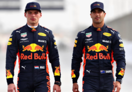 Max Verstappen e Daniel Ricciardo em tempos de dupla na Red Bull