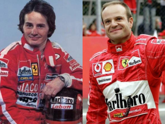 Gilles Villeneuve e Rubens Barrichello, ambos pela Ferrari na Fórmula 1