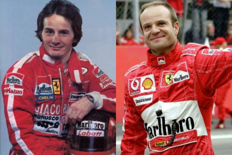 Gilles Villeneuve e Rubens Barrichello, ambos pela Ferrari na Fórmula 1