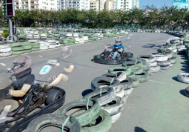 Pista de kart no Kartódromo de Jardim Camburi.