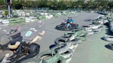 Pista de kart no Kartódromo de Jardim Camburi.