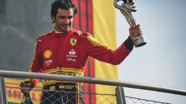 Cairlos Sainz, da Ferrari, no GP da Itália de 2023.