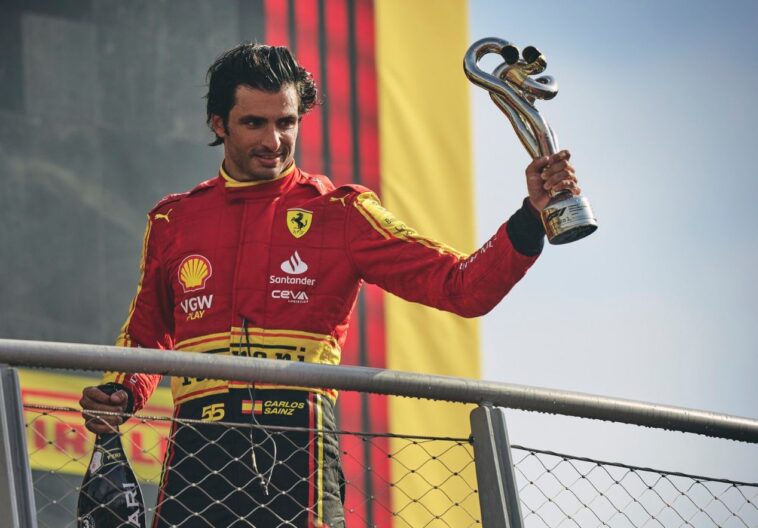 Cairlos Sainz, da Ferrari, no GP da Itália de 2023.