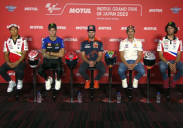 Imagem de vídeo de entrevistas com pilotos para ilustrar Marc Marquez e Fabio Quartararo que demonstraram preocupação com quantidade de provas da MotoGP, após a categoria divulgar calendário de 2024