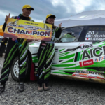 Heikki Kovalainen, ex-Fórmula 1, após título no All-Japan Rally.