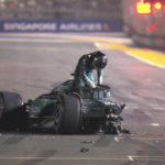Lance Stroll, logo após acidente no GP de Singapura de Fórmula 1.