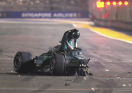 Lance Stroll, logo após acidente no GP de Singapura de Fórmula 1.