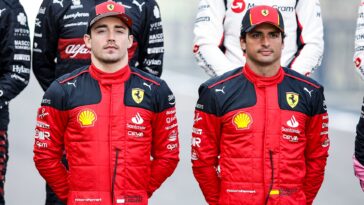 Charles Leclerc e Carlos Sainz pela Ferrari