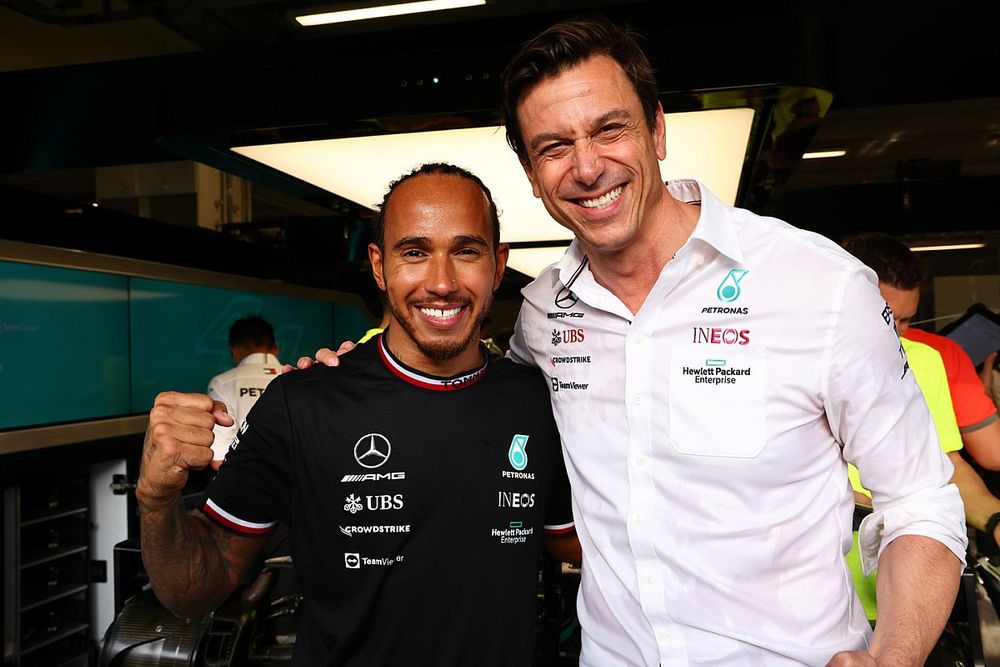 Toto Wolff e Lewis Hamilton - Mercedes - Fórmula 1.