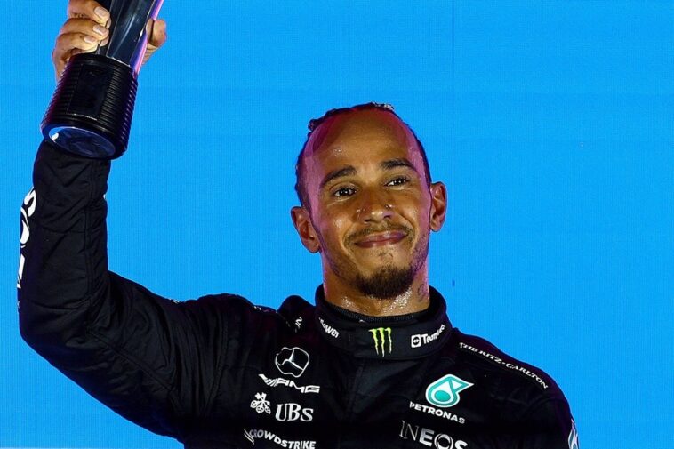 Foto de Lewis Hamilton da Mercedes na Fórmula 1, para ilustrar o piloto que demonstrou insatisfação com o carro da equipe após prova de classificação da F1