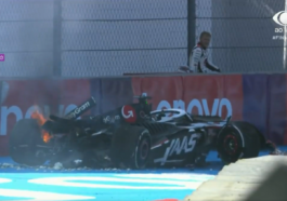 Acidente de Kevin Magnussen no GP do México.