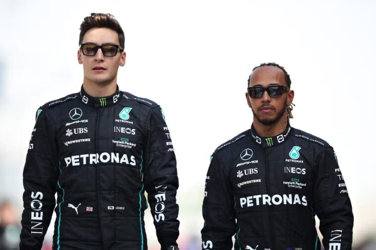 George Russel e Lewis Hamilton