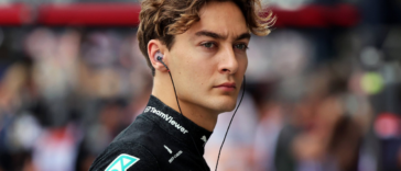 Foto de George Russell, da Mercedes, para ilustrar o piloto que fez um balanço da temporada da equipe e revelou projeção para 2024 na Fórmula 1.