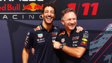 Christian Horner e Daniel Ricciardo, Red Bull, Fórmula 1