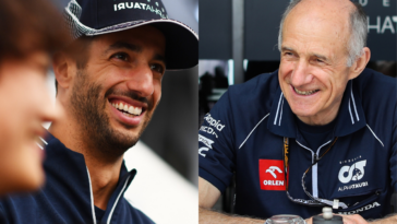 Daniel Ricciardo e Franz Tost na AlphaTauri