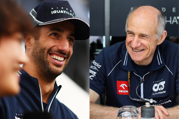 Daniel Ricciardo e Franz Tost na AlphaTauri