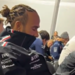 Lewis Hamilton dormindo ante do GP de Las Vegas