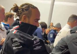 Lewis Hamilton dormindo ante do GP de Las Vegas