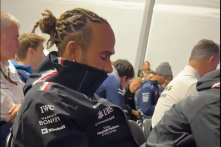 Lewis Hamilton dormindo ante do GP de Las Vegas