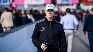 Foto de David Schumacher para presentar o piloto que tem futuro incerto na Winward, equipe da Mercedes, na categoria DTM