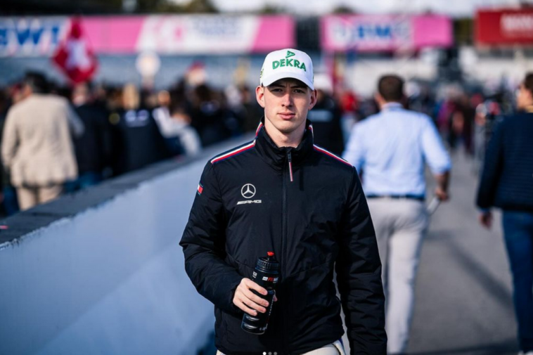 Foto de David Schumacher para presentar o piloto que tem futuro incerto na Winward, equipe da Mercedes, na categoria DTM