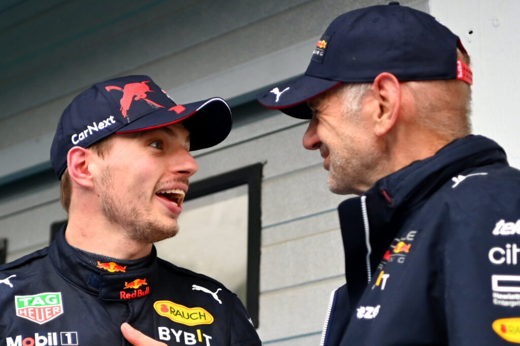 Max Verstappen e Adrian Newey da Red Bull Racing