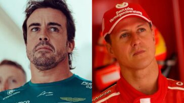 Fernando Alonso e Michael Schumacher pela Fórmula 1