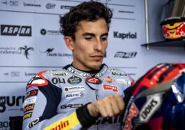 Marc Márquez no box da Ducati