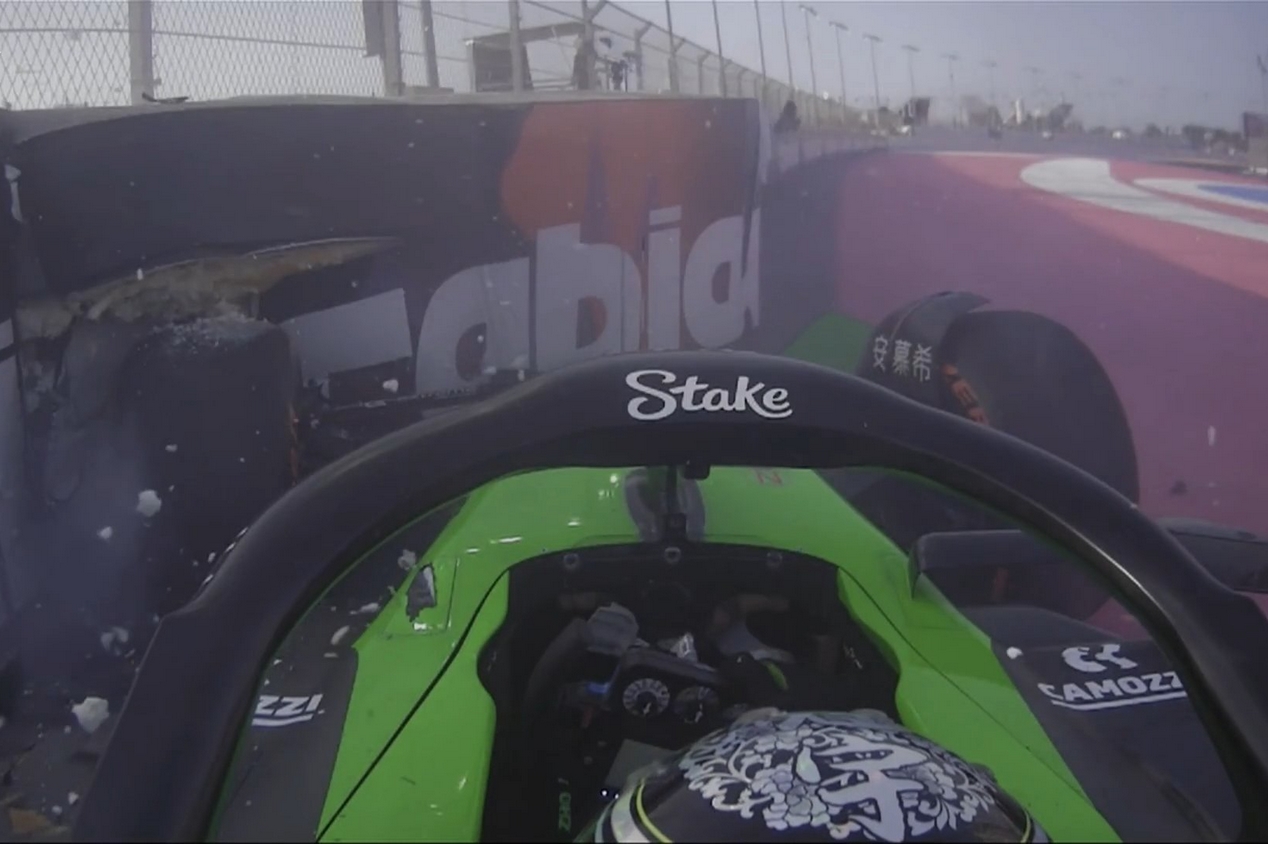 Batida de Guanyu Zhou causou bandeira vermelha no TL3 da F1