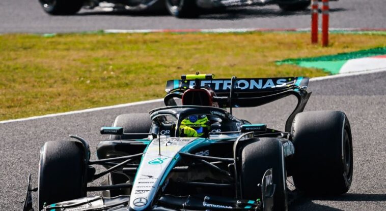 Carro da Mercedes durante o GP do Japão