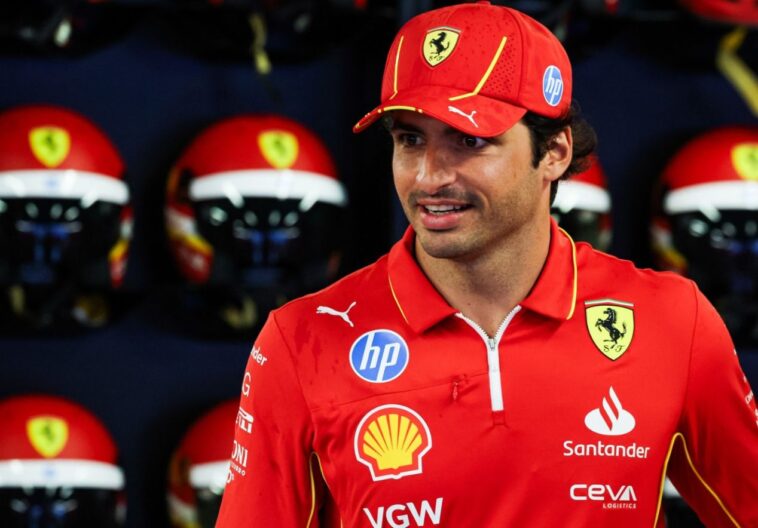 Carlos Sainz, da Ferrari, se prepara para o GP de Mônaco.