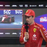 Charles Leclerc, um dos pilotos da Fórmula 1, no GP de Ímola