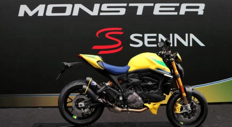 Moto da Ducati em homenagem a Senna