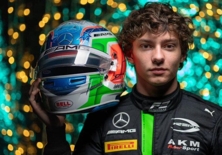 Andrea Kimi Antonelli é uma das jovens promessas da Mercedes