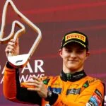 Oscar Piastri, da McLaren, no pódio do GP da Áustria.