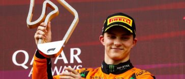 Oscar Piastri, da McLaren, no pódio do GP da Áustria.