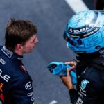 Max Verstappen e George Russell no GP do Canadá de Fórmula 1