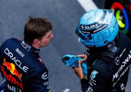 Max Verstappen e George Russell no GP do Canadá de Fórmula 1