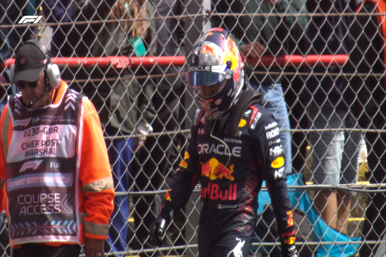 Sergio Pérez em treino de Fórmula 1